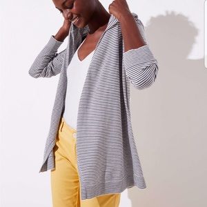LOFT Hooded Striped Cardigan